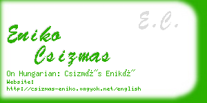 eniko csizmas business card